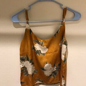Floral Mustard Yellow Women's Top